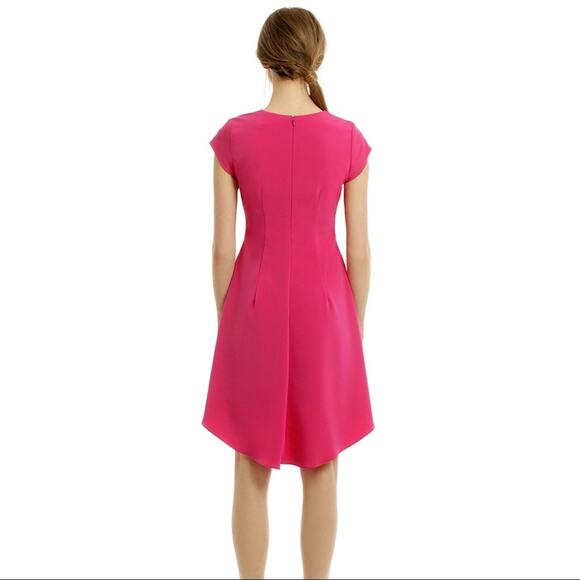 NHA KHANH Palermo Cocktail Dress Hot Pink Crepe - Picture 2 of 8